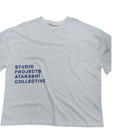 River Island Atarashī Projects Collective T-Shirt UK L Men's White Cotton