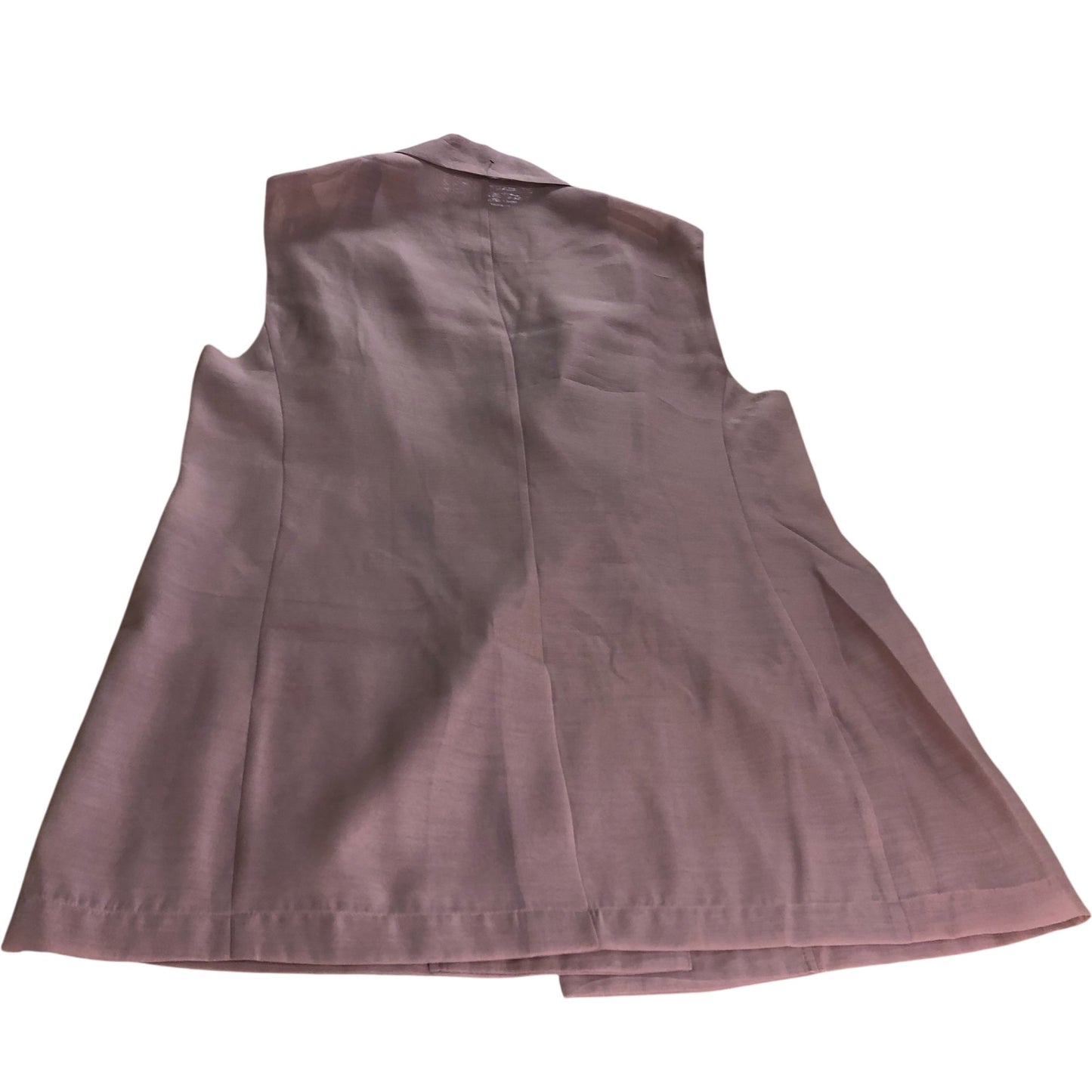 Branded Pink Double Breasted Sheer Waistcoat - Size 16