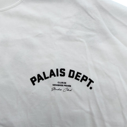 Palais Dept Studio Club T-Shirt UK Size M Men's White Cotton Casual Top