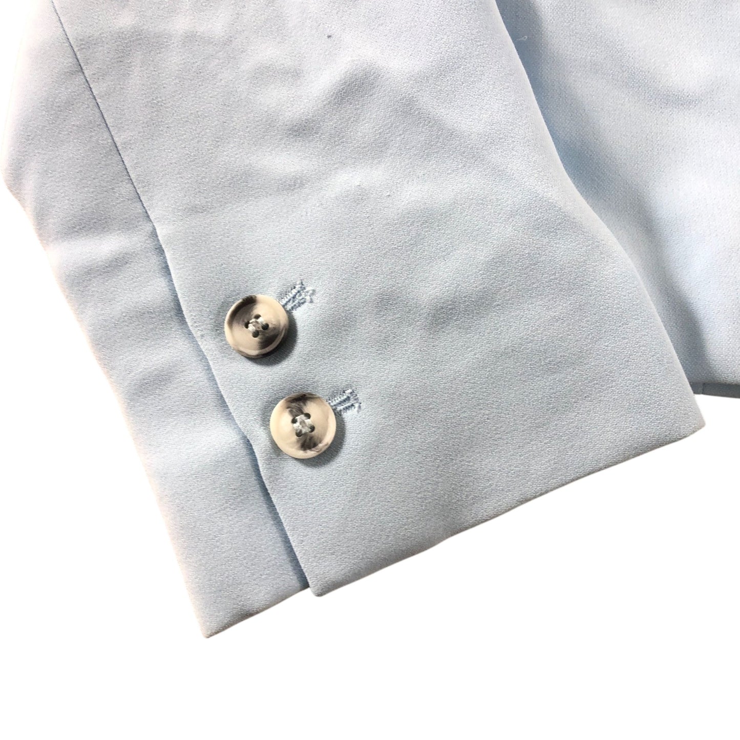 Sosandar Light Blue Double Breasted Blazer UK14 Women's Cropped Jacket