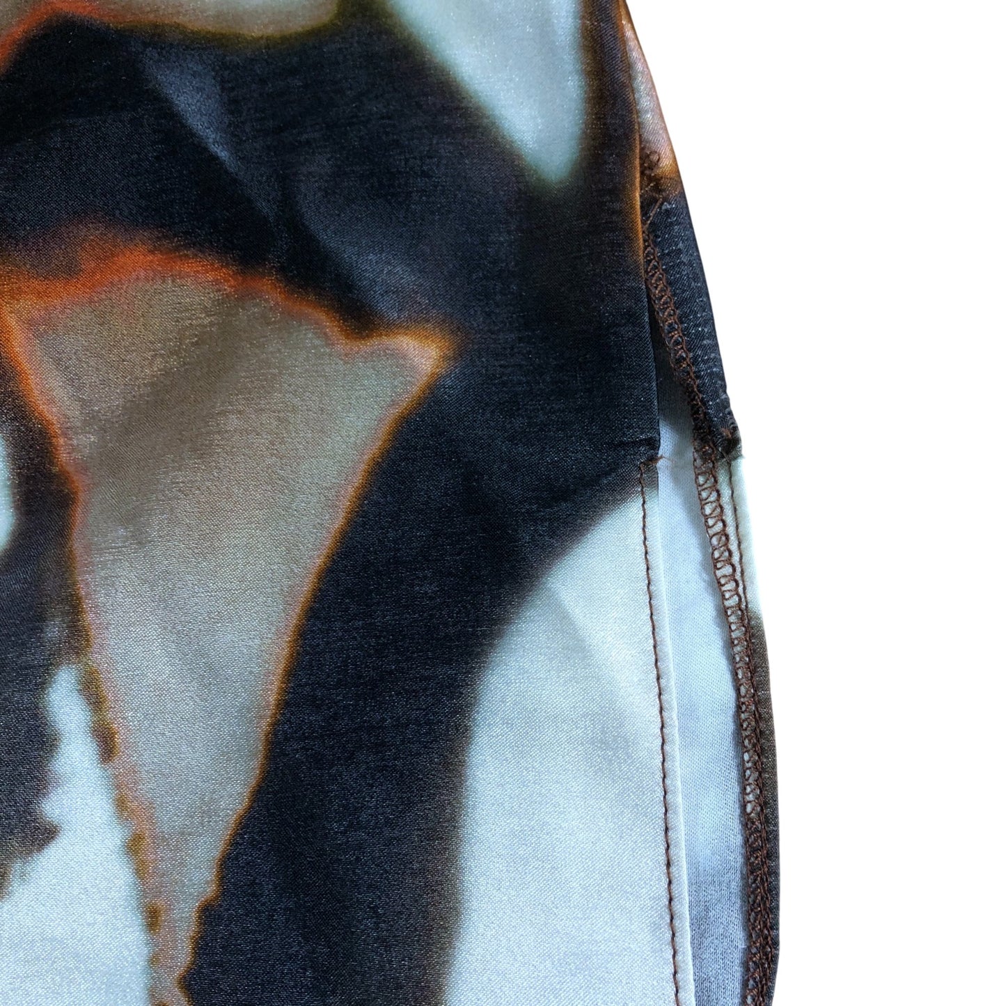 River Island Cream Printed Midi Dress - Size 10