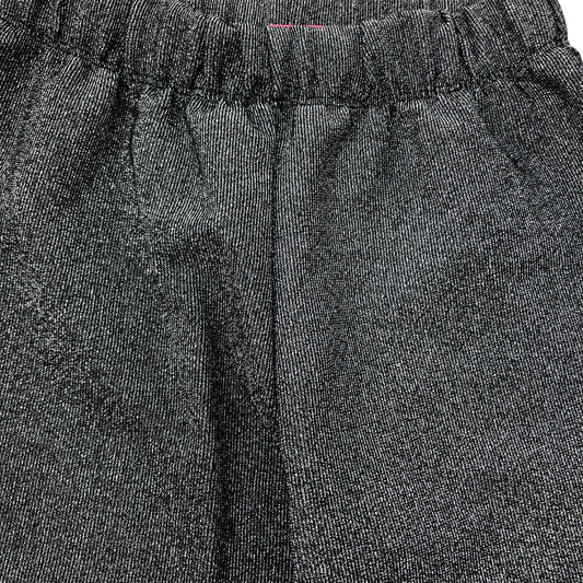 Kids Glitter Wide Leg Trousers UK7 Years Grey Elasticated