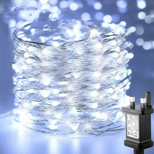 FANSIR Copper Wire LED Fairy Lights Plug In Cool White String Light 66 Feet