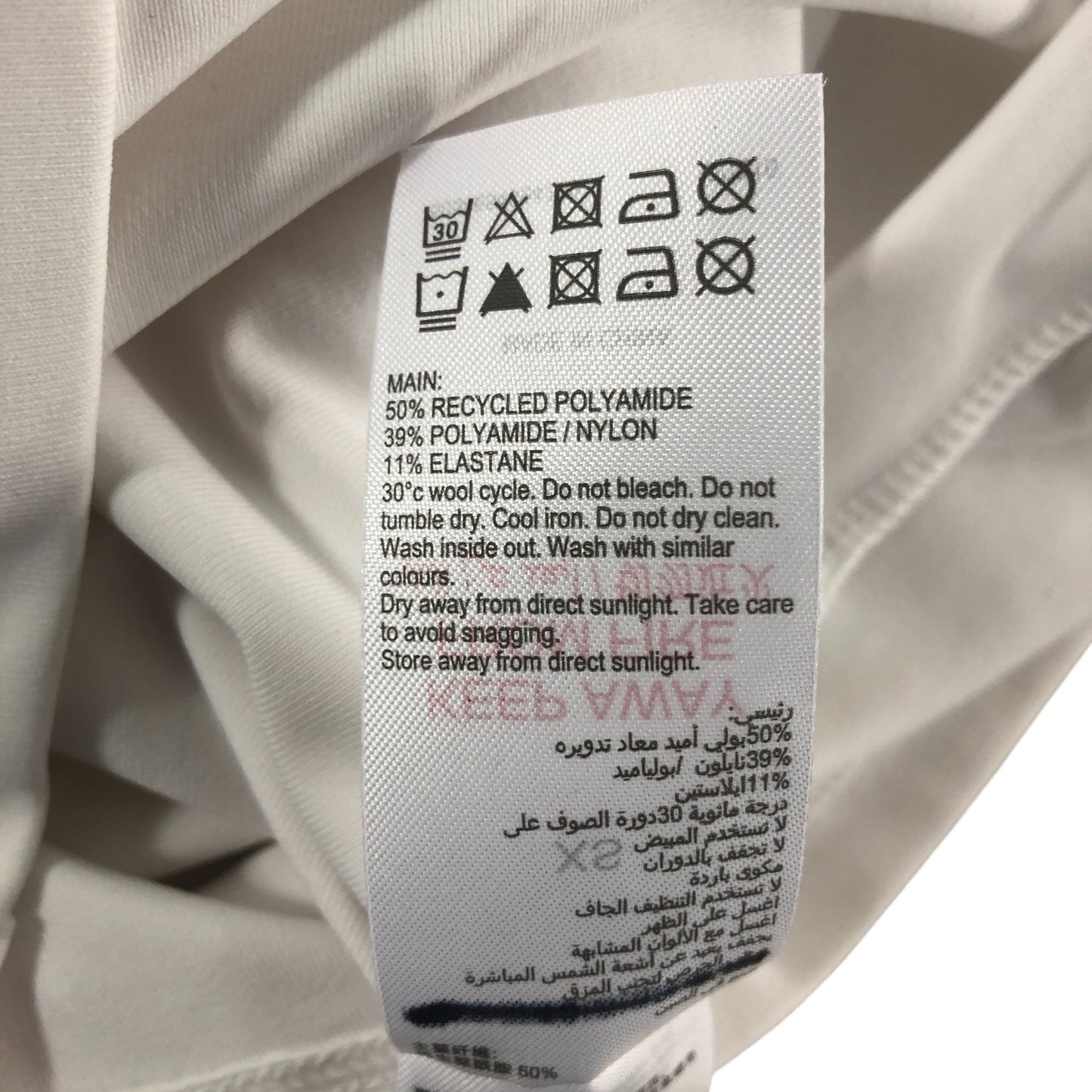 Branded White Turtleneck Top Women's Long Sleeve UK 6