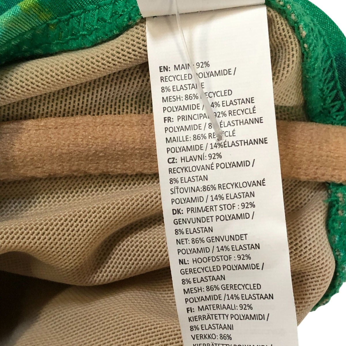 Pour Moi Green Swim Bra Size 36FF Women Recycled Polyamide Eco Friendly