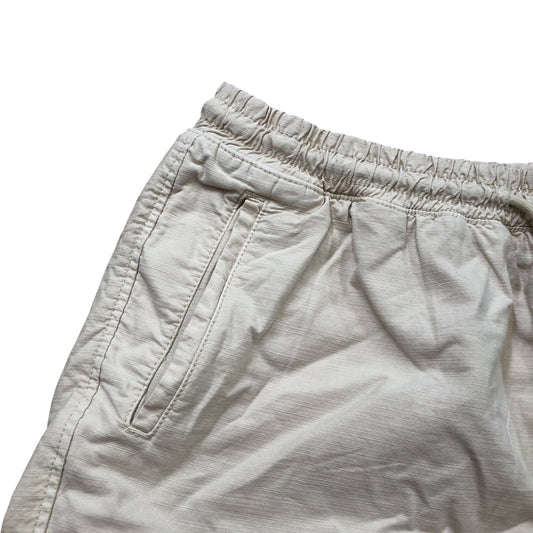 River Island Studios Mens Large Beige Cotton Blend Elasticated Shorts