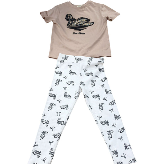 River Island Little Princess T-Shirt Leggings Set Kids 2-3 Years