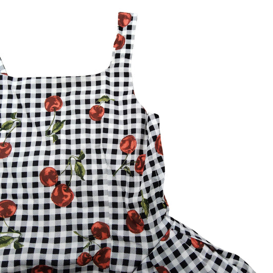 River Island Girls Dress UK8 Check Gingham Floral Patterned Sleeveless Summer