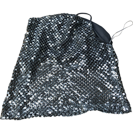 River Island Sequin Tank Top UK Size 12 Women's Sparkly Party Sleeveless Top