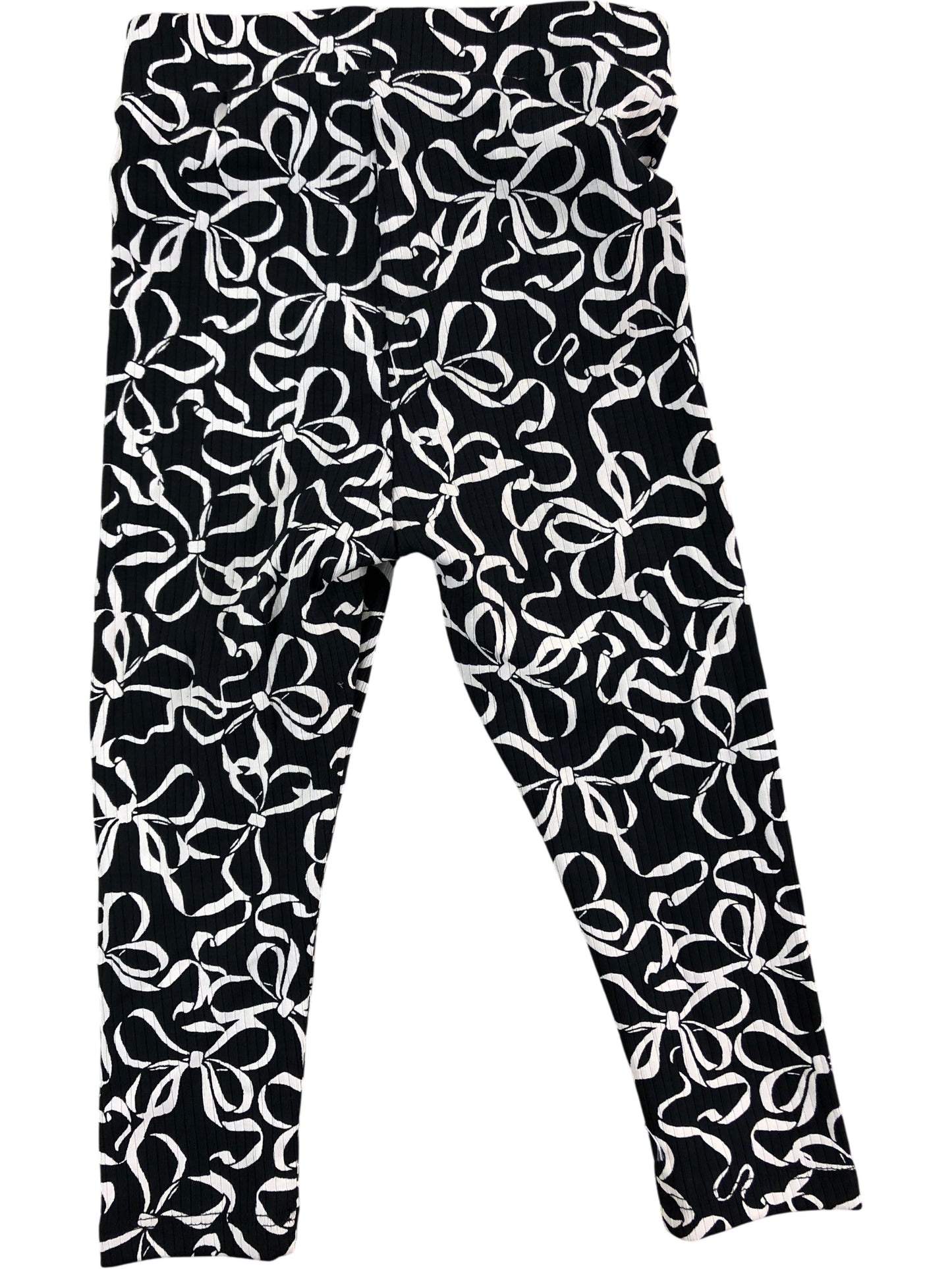 River Island 12-18 Months Girls Black White Bow Print Leggings