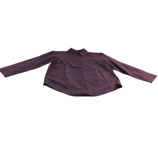 Branded Burgundy Oversized Tailored Shirt - Size 10