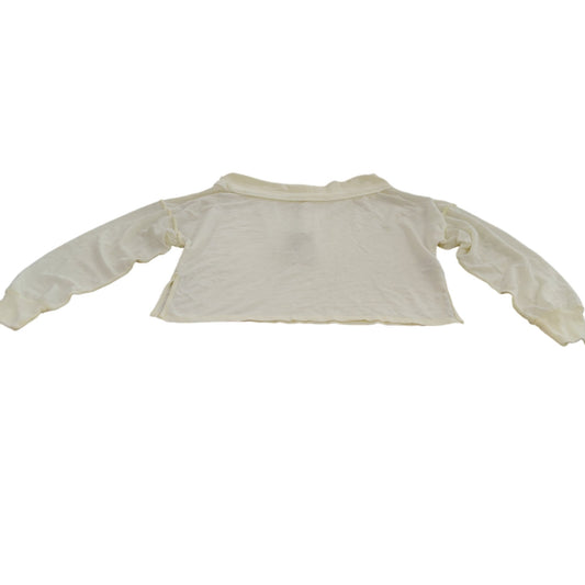 River Island Women's XS Cream Long Sleeve Top With Roll Neck Casual Style