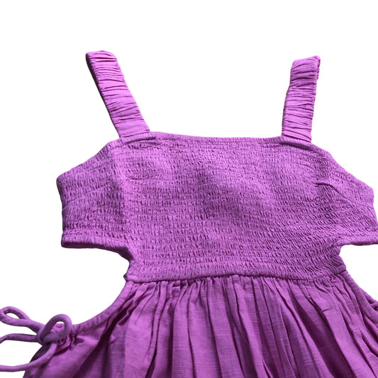 River Island Pink Cut Out Shirred Maxi Dress - Size 6