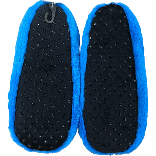 Cookie Monster Blue Slippers Size 11-12 Plush Character Cosy Footwear