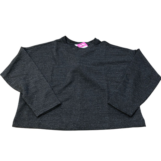 River Island Long Sleeve Top Size 10 Women's Black Sparkly Casual Jumper