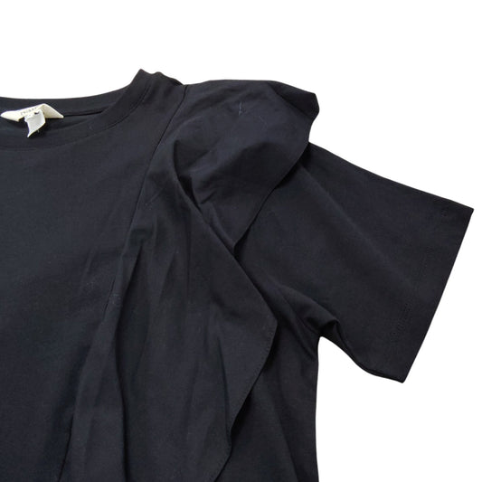 River Island Ruffle Sleeve Dress UK8 Women's Black Cotton Casual Evening