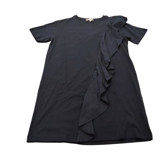 River Island Ruffle Sleeve Dress UK8 Women's Black Cotton Casual Evening