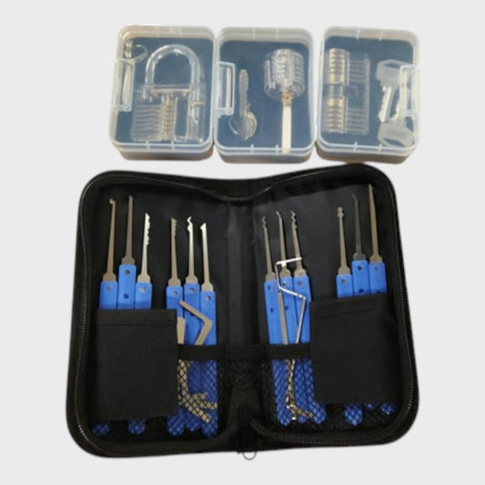 3-Piece Lock Picking Set with Transparent Practice Padlocks