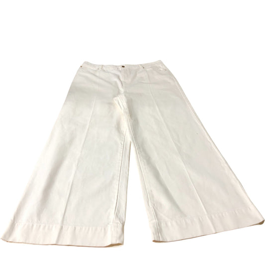 Branded White Wide Leg Jeans - Size 18L