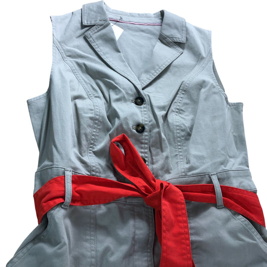 Beige Belted Midi Dress - Size 12