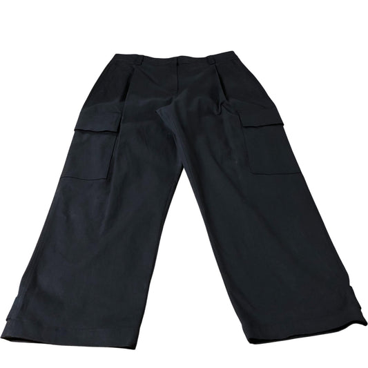 Branded Black Wide Leg Trousers - Size 16
