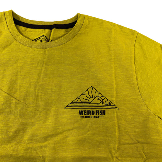 Weird Fish Antique Moss Pyramid View T-Shirt - Size Medium