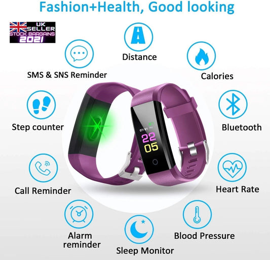 OumuEle Fitness Tracker Watch with Heart Rate Monitor Activity Trackers