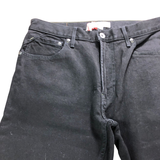 Harwood Slim Jean UK34R Men's Pure Black Slim Fit Denim