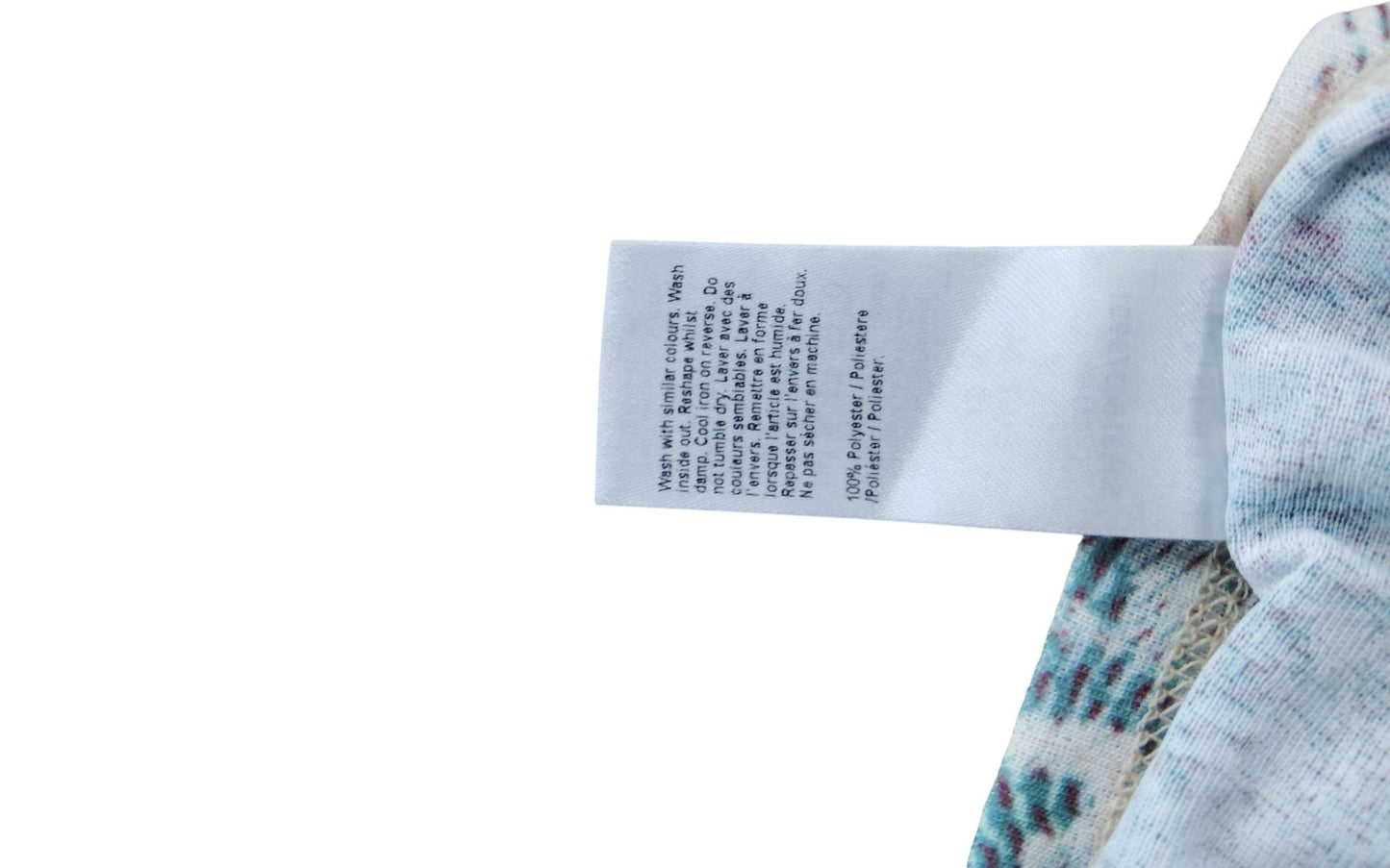 River Island Floral Print Long Sleeve Top UK8 Women's Slender Fit Polyester