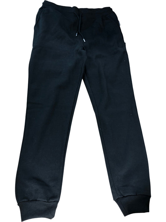 DUCK & COVER Black Joggers Large Men's Activewear Cotton Blend Trousers