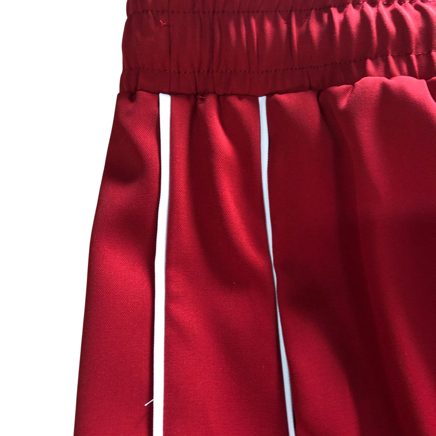River Island Women's Wide Leg Trousers UK18R Red Polyester With White Stripes