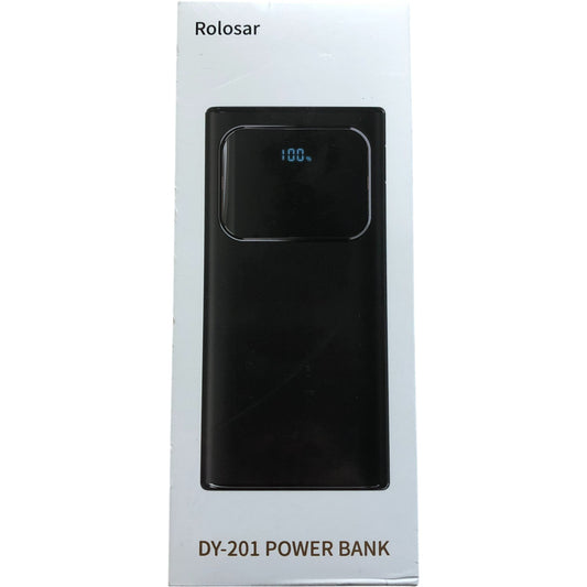 Rolosar DY-201 Power Bank 10000mAh USB Type-C Dual Output Fast Charge Black