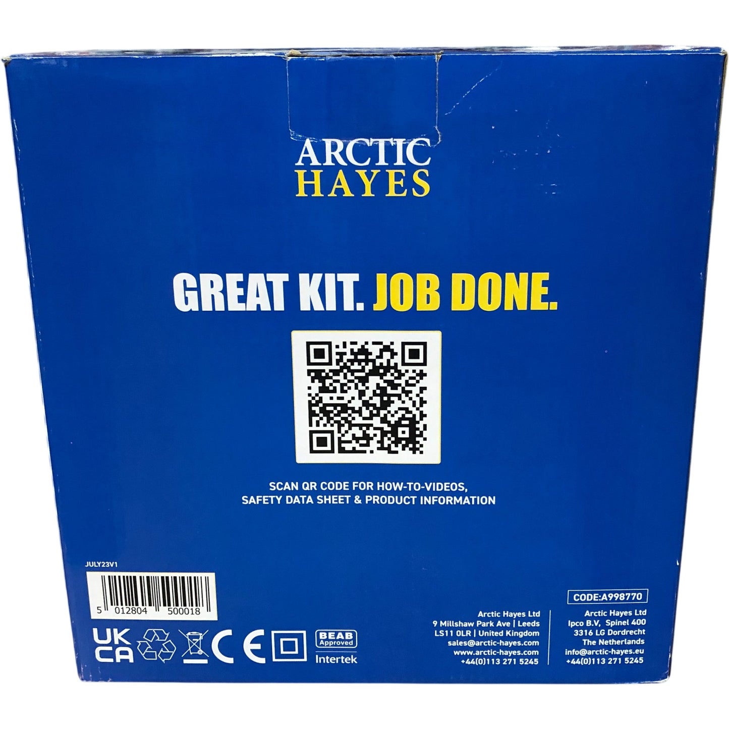 Arctic Hayes 2KW Fan Heater For Temporary Heating With Adjustable Thermostat