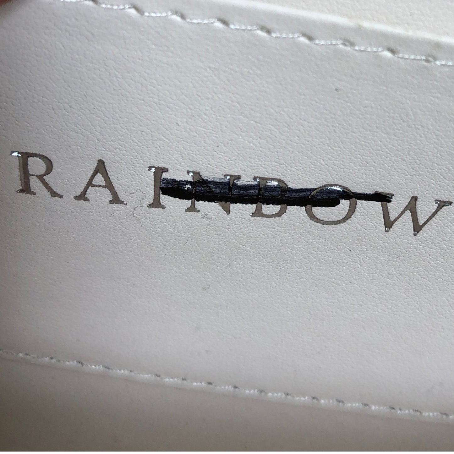 Rainbow Club White Evening Clutch Purse Bag Chain Strap Formal Occasion