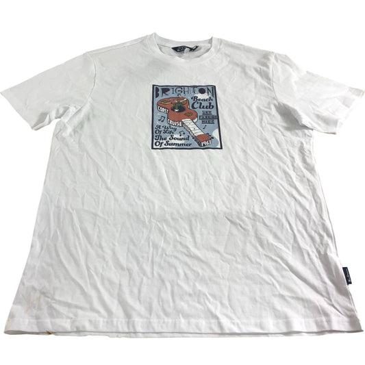 Ben Sherman Brighton Beach Club T-Shirt White 1963 Size Large