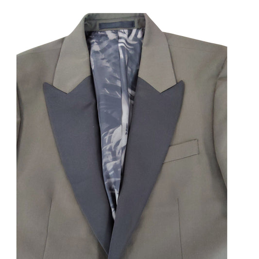 River Island Studios 40S Men's Suit Jacket Blazer Olive Green Slim Fit New