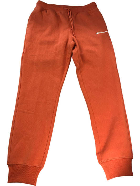 CHAMPION Medium Sweatpants Men's Relaxed Fit Orange Cotton Blend Activewear