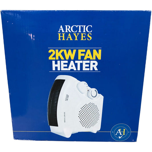 Arctic Hayes 2KW Fan Heater For Temporary Heating With Adjustable Thermostat
