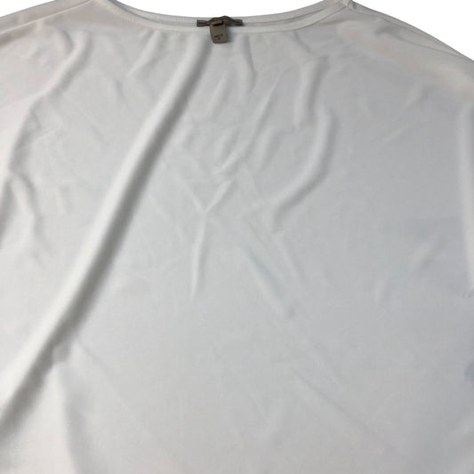 River Island White Puff Sleeve Blouse Women's Size Small Polyester Elegant Top