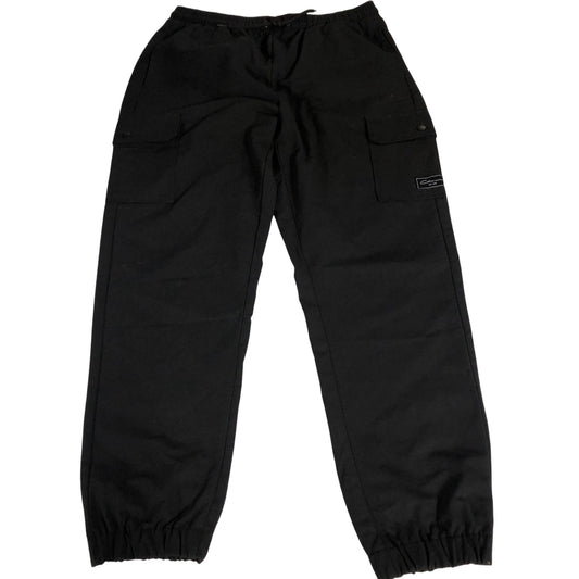 Closure London Cargo Trousers Men's Black Elasticated Waist Pocket XL