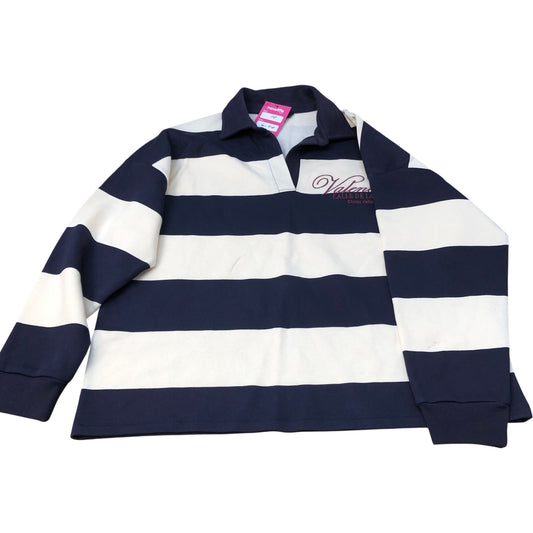 Valencia Calle De La Batlloria Striped Long Sleeve Polo Shirt Size 14