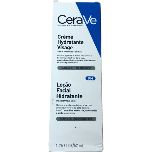 CeraVe PM Facial Moisturising Lotion 52ml Hydrating Daily Skin Care