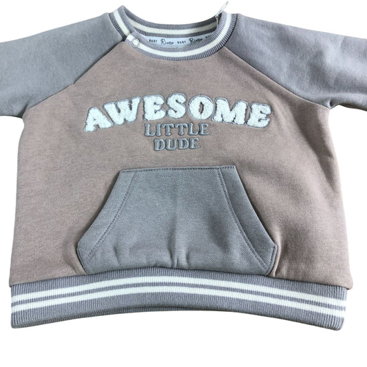 River Island Baby Toddler Outfit 0-3 Months Awesome Little Dude Set