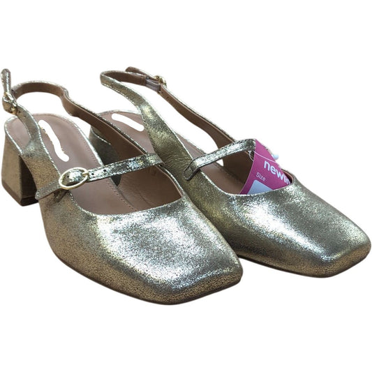 Gold Glitter Slingback Heels UK Size 6 Women's Formal Shoes