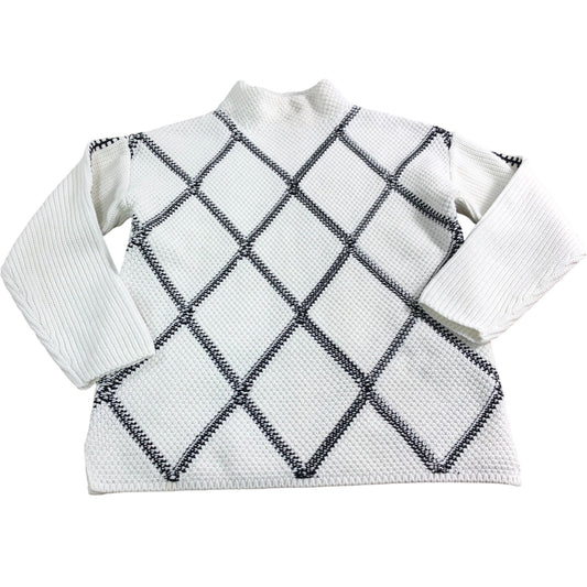 Branded Cream Diamond Jumper - Size 8-10
