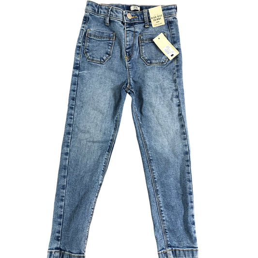 River Island High Rise Skinny Jeans UK6 Girls Denim Light Wash Casual