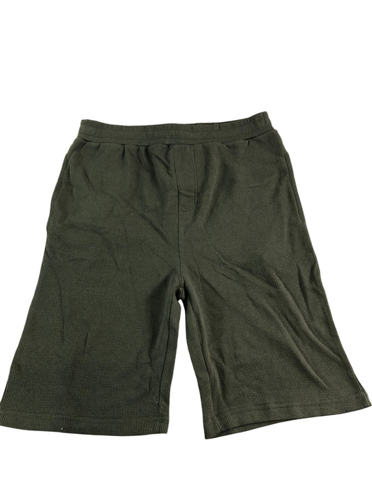 KANGAROO POO Men's Medium Olive Green Waffle Knit Casual Shorts M