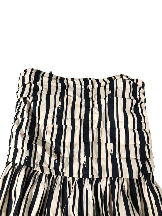 River Island Studio Striped Strapless Dress Women's Summer Casual Size 8