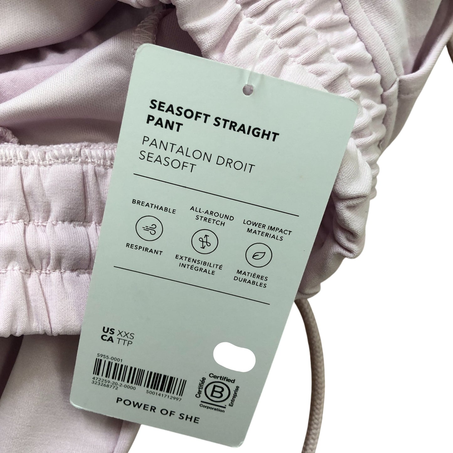 Athleta Seasoft Straight Pants XXS Women's Lightweight Stretch Trousers Pink