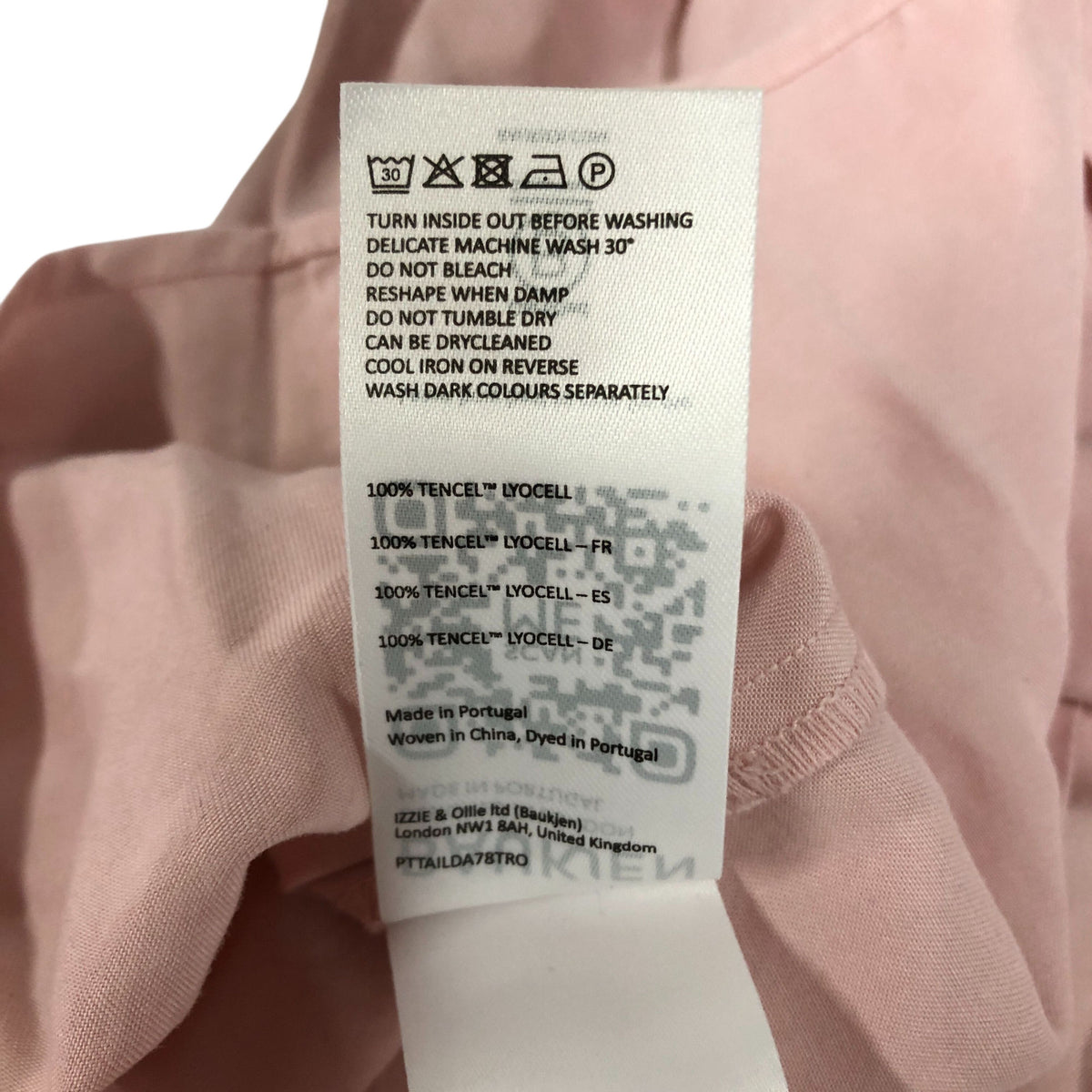 Baukjen Lyocell Blouse Women's Pink Long Sleeve Ruffled Collar Top